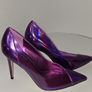Nine West Women's Purple Iridescent Stiletto Heels Purple Size 8